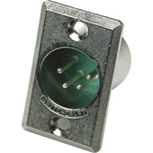 Switchcraft D Series 4-Pin XLR Male (Nickel Finish, Silver Pins)