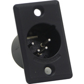Switchcraft D Series 4-Pin XLR Male (Black Finish, Silver Pins)