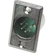 Switchcraft D Series 5-Pin XLR Male (Nickel Finish, Silver Pins)