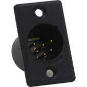 Switchcraft D Series 6-Pin XLR Male (Black Finish, Gold Pins)