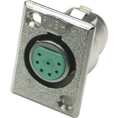 Switchcraft D Series 7-Pin XLR Female (Nickel Finish, Silver Pins)