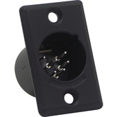 Switchcraft D Series 7-Pin XLR Male (Black Finish, Silver Pins)