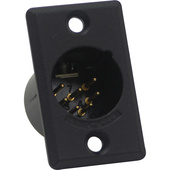 Switchcraft D Series 7-Pin XLR Male (Black Finish, Gold Pins)
