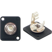 Switchcraft 1/4" Panel Mount Mono Jacks (Black, Non-Locking)
