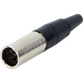 Switchcraft Tini-QG Mini XLR 5-Pin Male Cable Mount (Nickel Finish, Silver Pins)