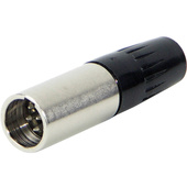 Switchcraft Tini-QG Mini XLR 6-Pin Male Cable Mount Large Flex Relief (Nickel Finish, Silver Pins)