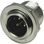 Switchcraft Tini-QG Mini XLR 3-Pin Male Circular Panel Mount (Nickel)