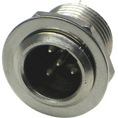 Switchcraft Tini-QG Mini XLR 4-Pin Male Circular Panel Mount (Nickel)