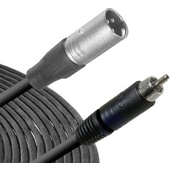 Hosa XRM-103 RCA Male to 3-Pin XLR Male Audio Cable (Metal) - 3'