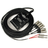 Hosa SH-6X2-50 SH6X250 Little Bro Stage Box Snake with 6 Send and 2 Return Channels- 50' (15.2 m)