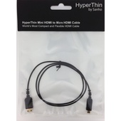 Hyper HyperThin Mini HDMI to Micro HDMI Cable - 2.6' (Black)
