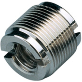 K&M 215 Thread Adapter, 1/2 and 3/8" Female Thread, 5/8" 27 Gauge Male Thread (Nickel)