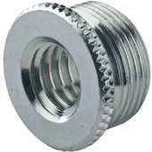 K&M 217 Thread Adapter, 3/8" Female Thread, 5/8" 27 Gauge Male Thread (Zinc-Plated)