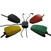 X-keys USB Twelve-Switch Interface with Footswitch Bundle (Red, Green, Black, Yellow)