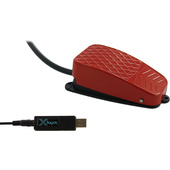X-keys USB 3 Switch Interface with Red Commercial Foot Switch