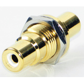 Switchcraft BPJJ Series Feed-Through Bulkhead Phono Jack (Gold Plating, White Insulator)