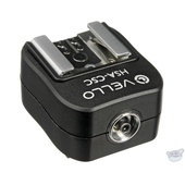 Vello Hot Shoe Adapter - Converts Sony/Minolta Hot Shoe to Standard Hot Shoe + PC Socket