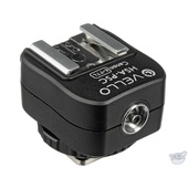 Vello Hot Shoe Adapter with PC Socket + Top Shoe - for Canon (E-TTL & E-TTL II)