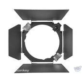 Hensel 4 Leaf Barndoor Set with Filter Holder for 7.0" Reflector