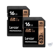 Lexar 16GB Professional UHS-I SDHC Memory Card (U1, 2-Pack)