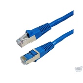 DYNAMIX 0.5M Cat6A STP 10G Patch Lead - Slimline Molding (Blue)