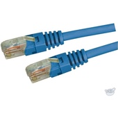 DYNAMIX 1M Cat5E UTP Patch Lead - Slimline Molding & Latch Down Plug (Blue)