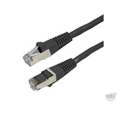 DYNAMIX 1M Cat6A STP 10G Patch Lead - Slimline Molding (Black)