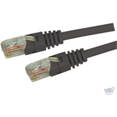 DYNAMIX 20M Cat5E UTP Patch Lead - Slimline Molding & Latch Down Plug (Black)