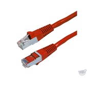 DYNAMIX 0.5M Cat6A STP 10G Patch Lead - Slimline Molding (Red)