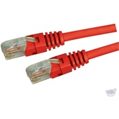 DYNAMIX 0.3M Cat5E UTP Patch Lead - Slimline Molding & Latch Down Plug (Red)