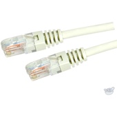 DYNAMIX 5M Cat5E UTP Patch Lead - Slimline Molding & Latch Down Plug (White)