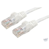 DYNAMIX 3M Cat6 UTP Patch Lead - Slimline Snagless Molding (White)