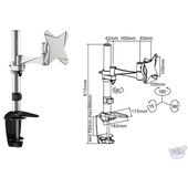 Brateck LCD-LDT02-C011 13-27" LCD Desk Mount