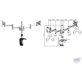Brateck LCD-LDT02-C024 13-27" Dual LCD Desk Mount