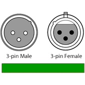 CHAUVET 3-Pin DMX Cable (Black, 10')