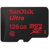 SanDisk 128GB microSDXC Memory Card Ultra Class 10 UHS-I with microSD Adapter