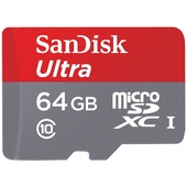 SanDisk 64GB Ultra UHS-I microSDXC Memory Card (Class 10)