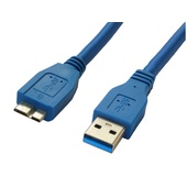 DYNAMIX USB 3.0 Type Micro B Male to Type A Male Connector (Blue, 1 m)
