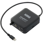 Korg plugKEY Mobile MIDI/Audio Interface for iOS Lighting Devices (Black)