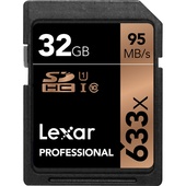 Lexar 32GB Professional UHS-I SDHC Memory Card (U1)