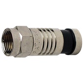 Platinum Tools F RG6 Nickel-Plated SealSmart Coaxial Compression Connector (10 Pieces Clamshell)