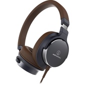 Audio Technica ATH-SR5BK On-Ear High-Resolution Audio Headphones (Navy/Brown)