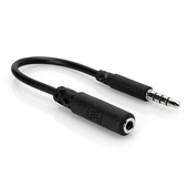 Hosa MHE-158 3.5mm TRRS to Slim 3.5mm TRRS Headphone Adaptor