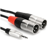 Hosa HMX-003Y 3.5" Stereo Mini to Dual 3-Pin XLR Male Breakout Cable (3')