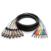 Hosa STX-805F 8-Channel Stereo Male 1/4" Phone to Female 3-Pin XLR Snake Cable - 16.4' (5 m)