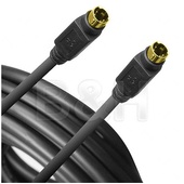 Hosa SVC-115AU S-Video 4-pin Male to 4-pin Male Gold Cable - 15 ft