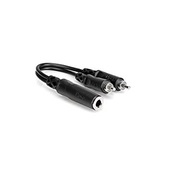 Hosa YPR-131 Mono 1/4" Female to 2 RCA Male Y-Cable - 6"