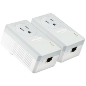 TP-Link TL-PA4010P KIT AV500 Powerline Adapter with AC Pass Through Starter Kit