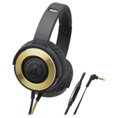 Audio Technica ATH-WS550IS-BGD Solid Bass Headphone (Black/Gold)