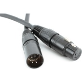 Pro Co Sound DMX Cable - 5-Pin XLR Male to 5-Pin XLR Female - 10'